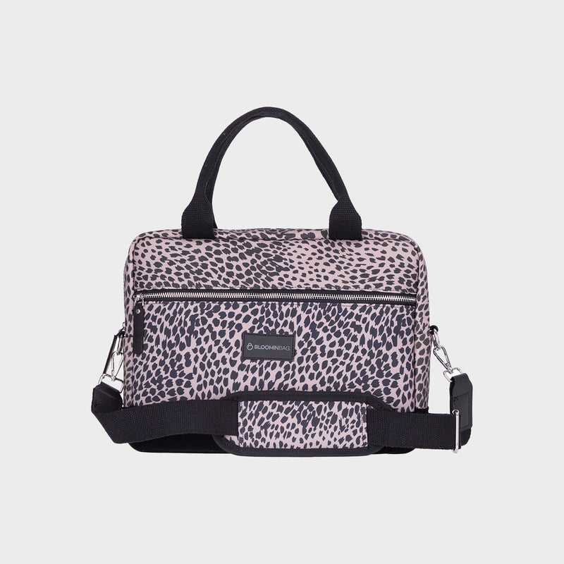 BloominBag Leopard Cita Noir 13-14 inch Laptop / Macbook Bag - Image 1